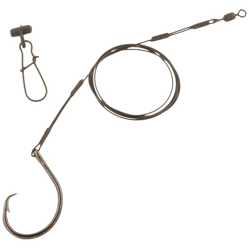 Aqua Clear Double Crimped 100lb Shark Surf Rig w/ Fish Finder