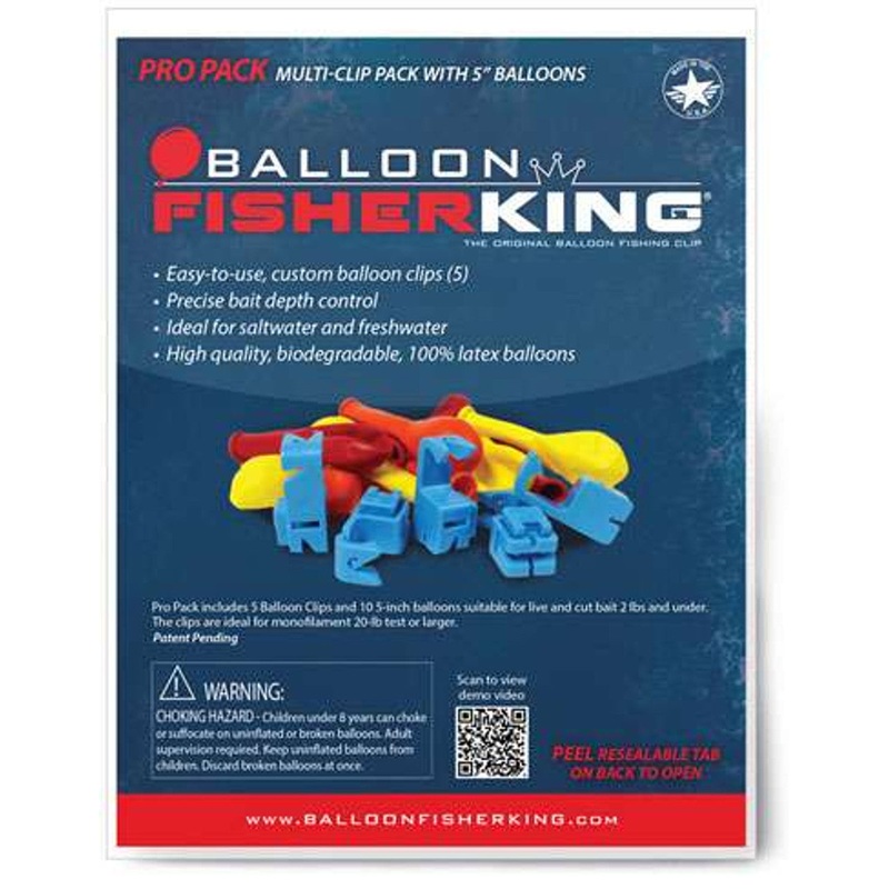 Balloon Fisher King Pro Pack - 5 Balloon Clips, 10 5in Balloons