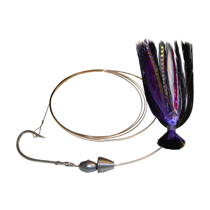 Blue Water Candy Ballyhoo Rig, 1oz, Purple/Black