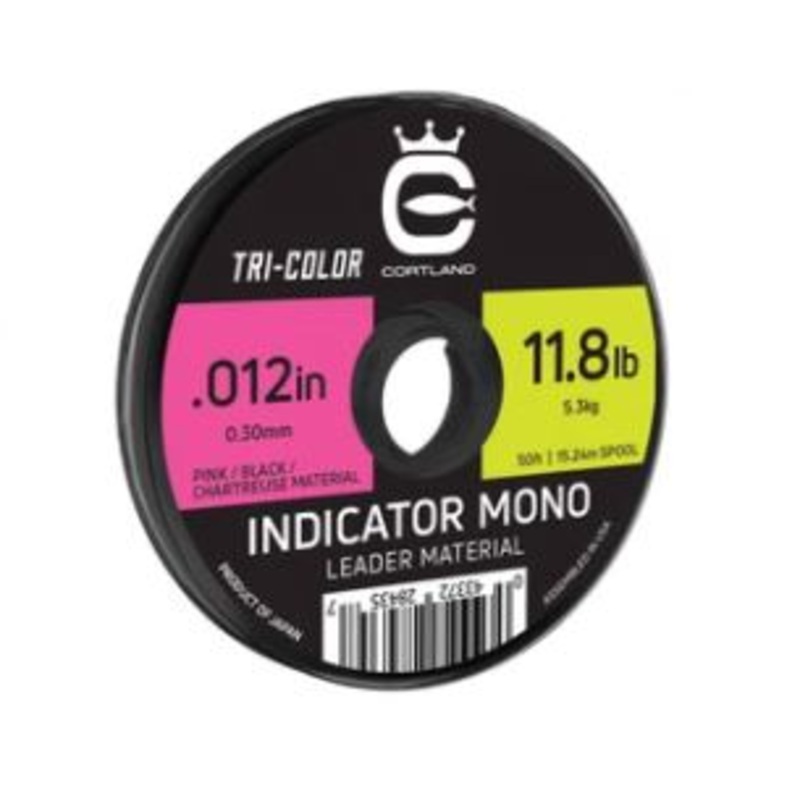 Cortland Spooled Indicator Mono - Tri Colored