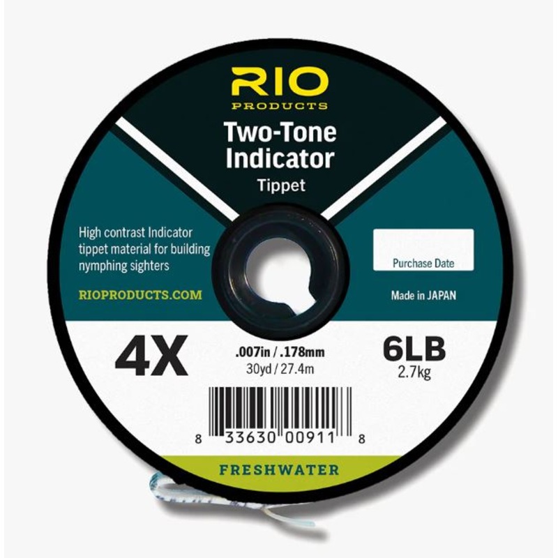 RIO Two-Tone Indicator Tippet - Black/White
