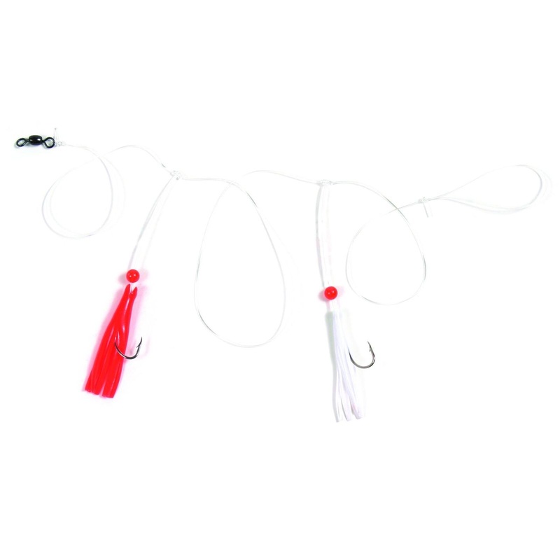 Sea Striker Croaker Rig, #2 Nickel Bait Holder Hooks, Red Beads