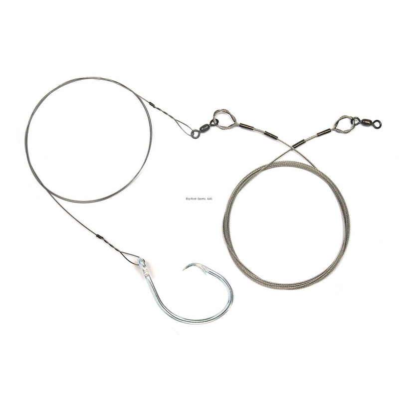 Sea Striker Deluxe Shark Rig 13/0 Circle Hook, 9' 480lb SS Cable, 4' Solid Wire