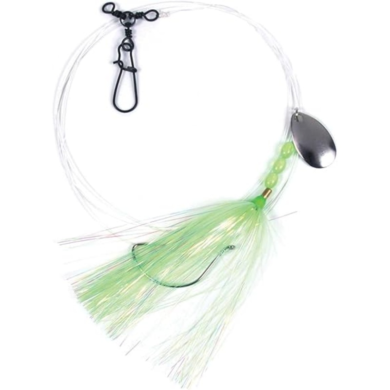 Sea Striker N8564-CHM Fluke Rig 2/0 Wide Gap 3-Way & Snap Chartreuse