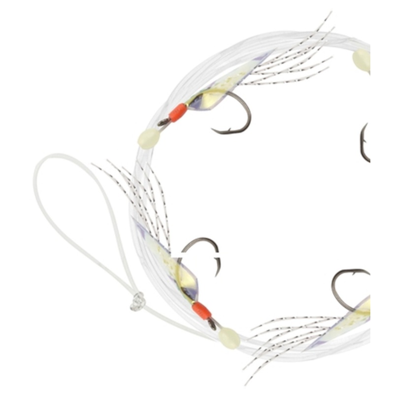 Danielson GlowSkin Sabiki Rig, 4-Drop, Size 6