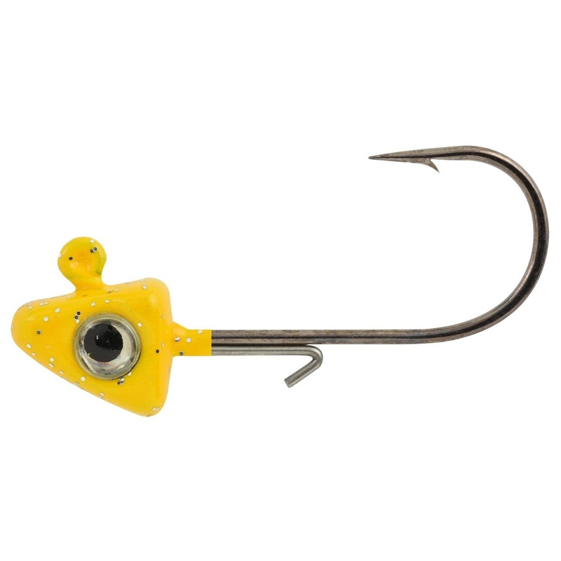 Hurricane Flat Head Shad Jig Head, 2oz, Yellow