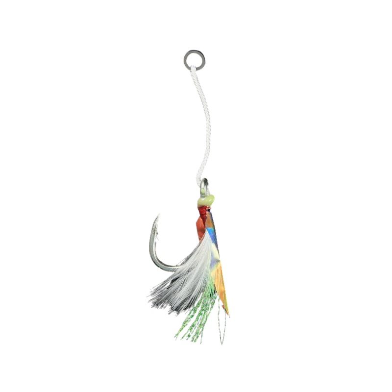 Jigging World Z-Blade Single Assist 4x Hooks, Glow Shining, 3PCS
