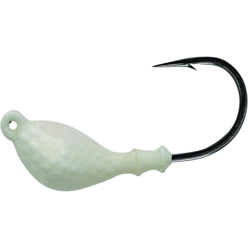Mustad Shrimp Jig Head, 3/8 oz, 2X Strong 2/0 Hook, Pearl