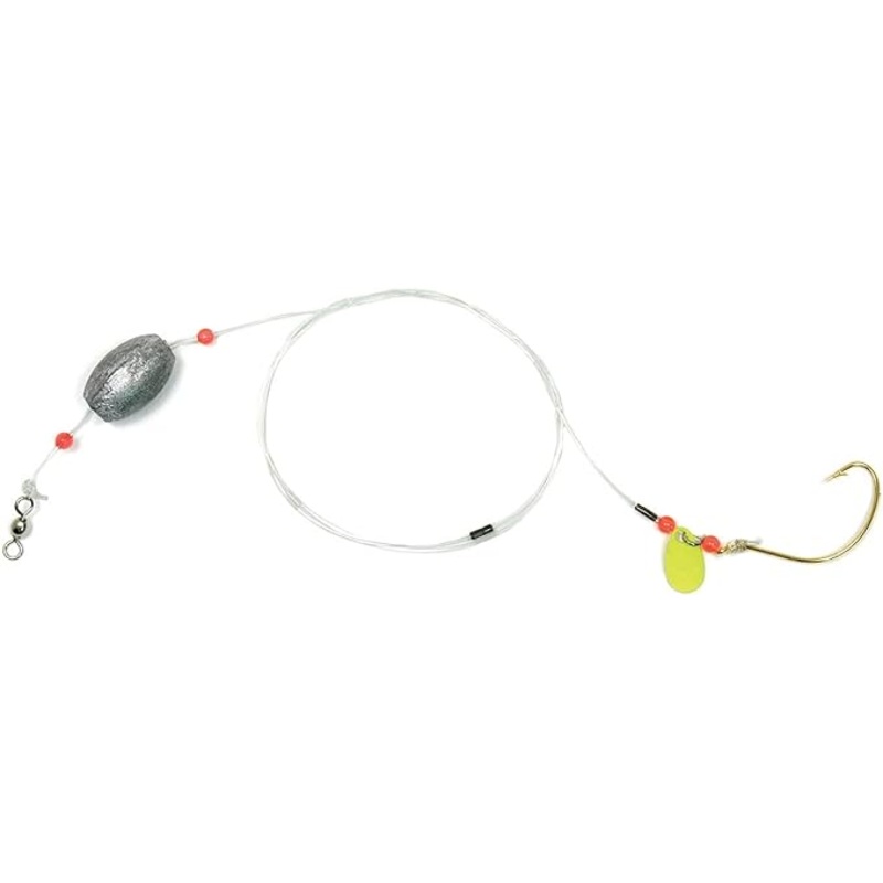 Sea Striker Flounder/Fluke Rig, Egg Sinker, Chartreuse, 3/4 oz