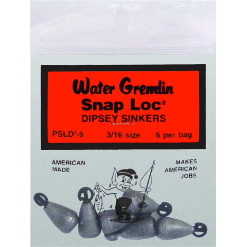 Water Gremlin Snap-Loc Dipsey Swivel Sinker, 3/16oz