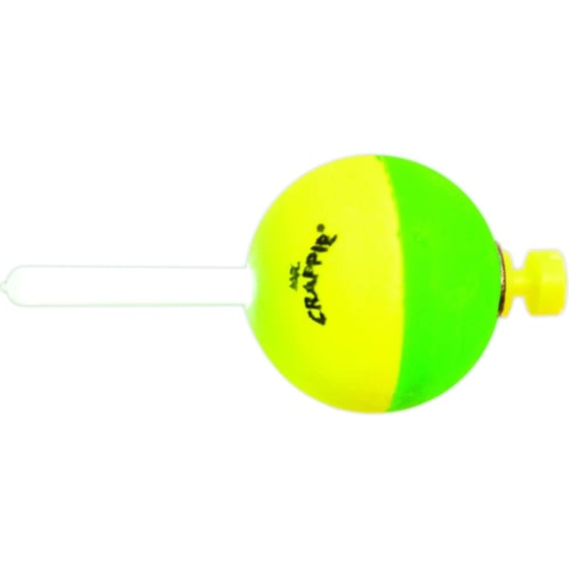 Mr. Crappie Flo Glo Lighted Bobbers 1 1/4" Round Y/G 2Pk