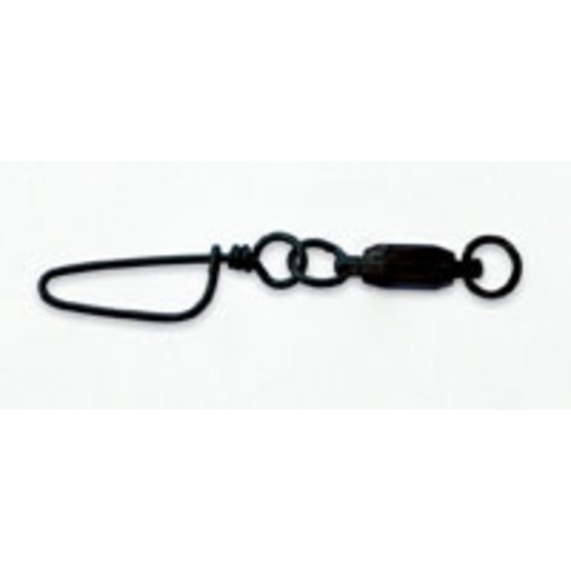 Mustad Black Ball Bearing Swivel w/Snap 4ct Size 3