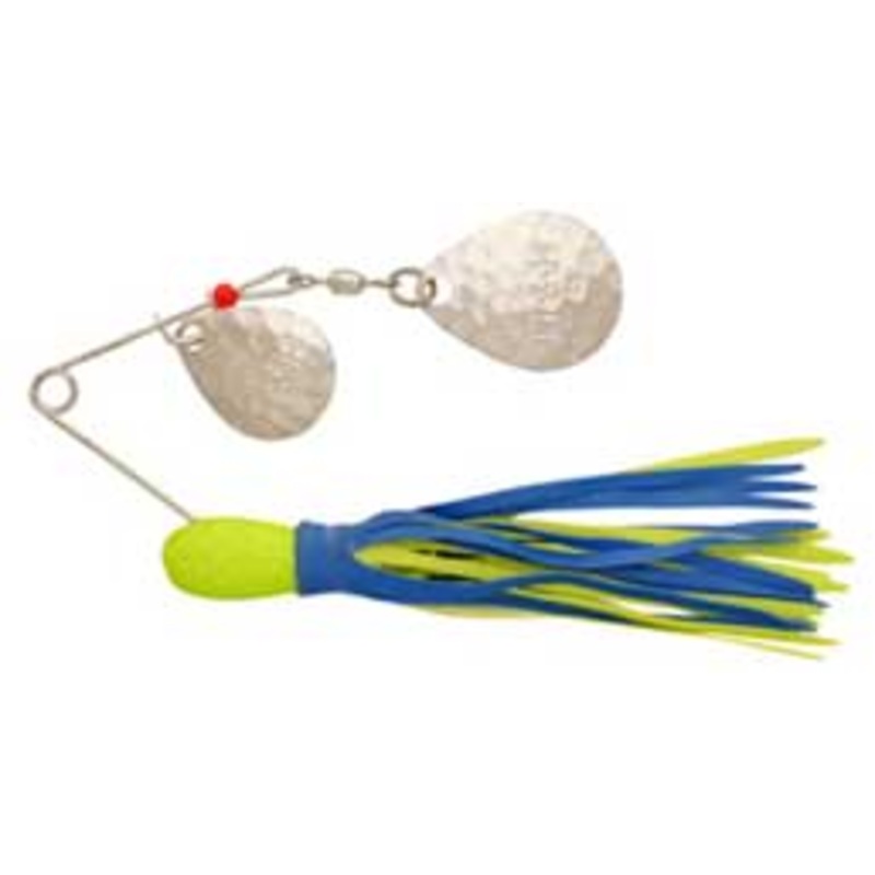 H&H Double Spinner 3/8 (6cd) Blue/Chartreuse