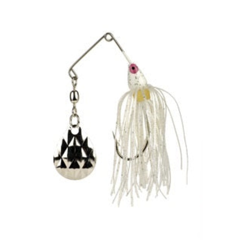 Strike King Mini-King Spinnerbait  White Head White Skirt
