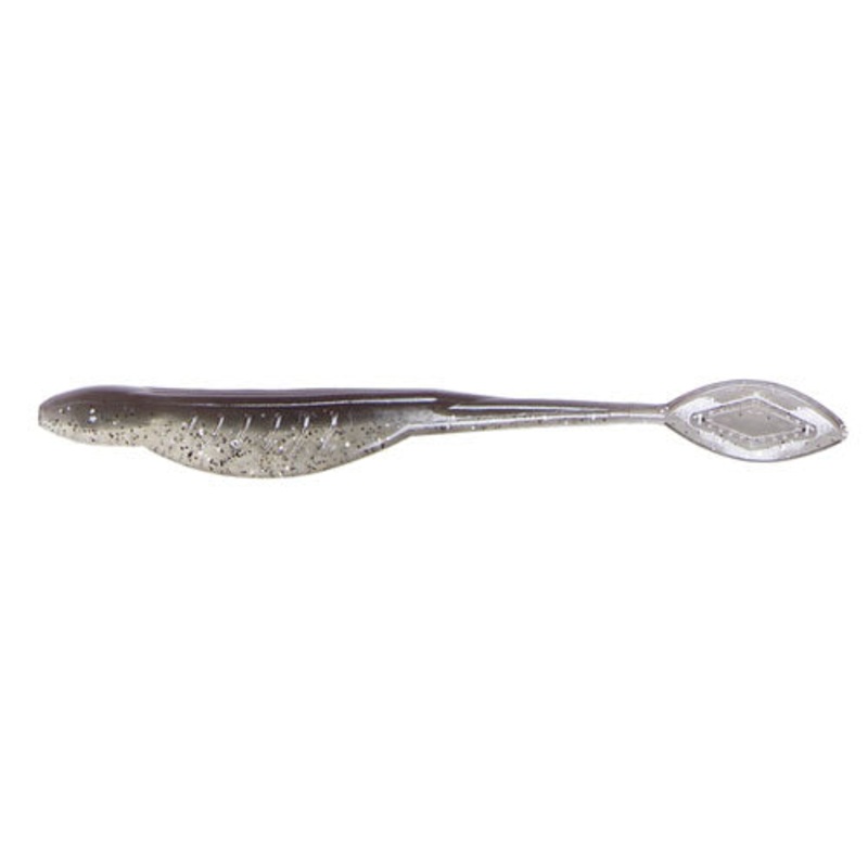 Yum Houdini Shad 5" 10ct Black Back Clear Pepper