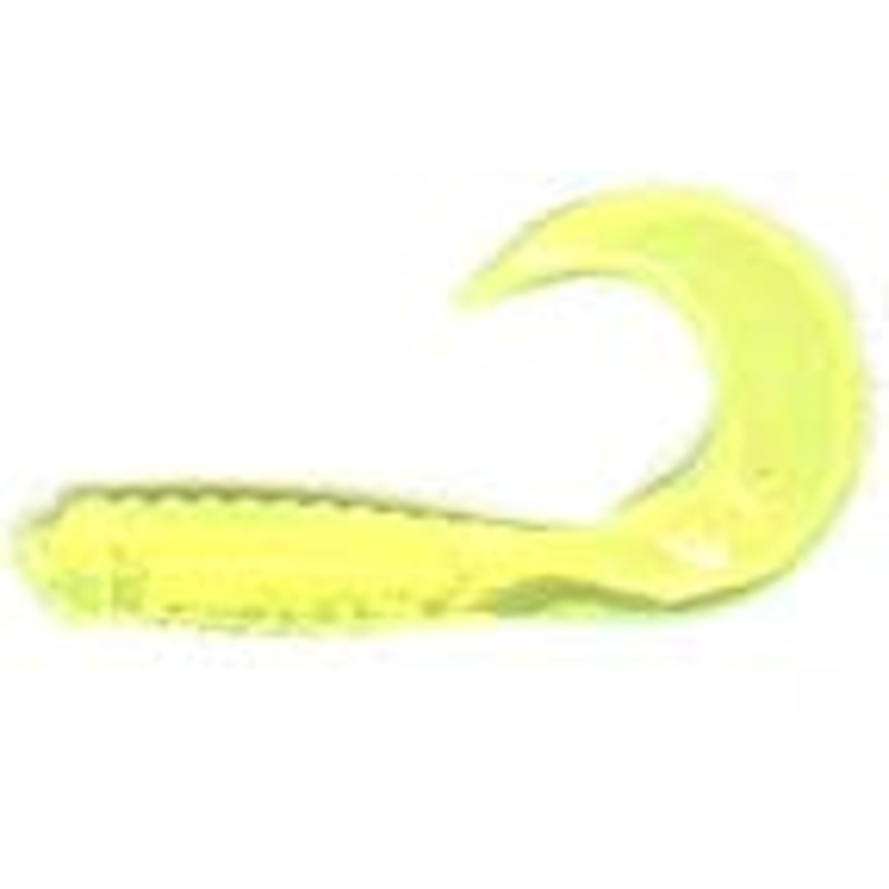 Action Bait 3" Curly Grubs 25pk Chartreuse
