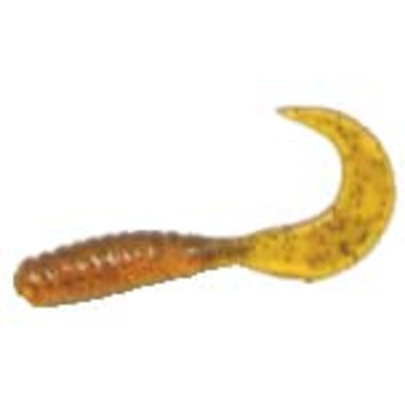 Action Bait 4" Curly Grubs 12pk Smoke Blue Glitter