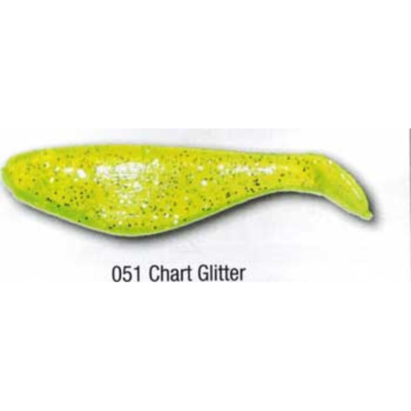 Luckie Strike Shad Minnow 4" 10ct Chart Glitter