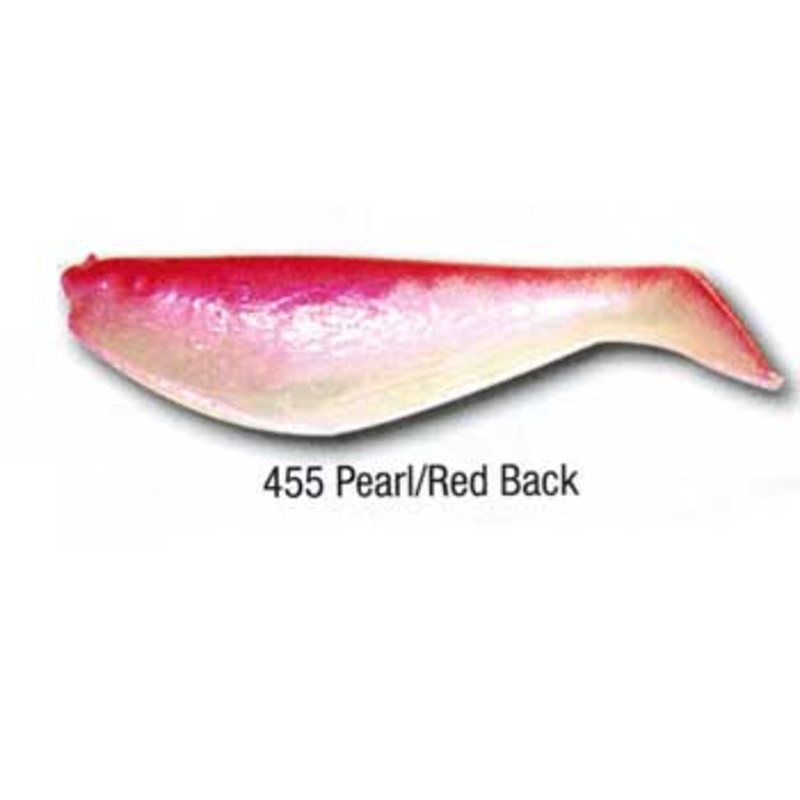 Luckie Strike Shad Minnow MC 4" 10ct Pearl/Red Back