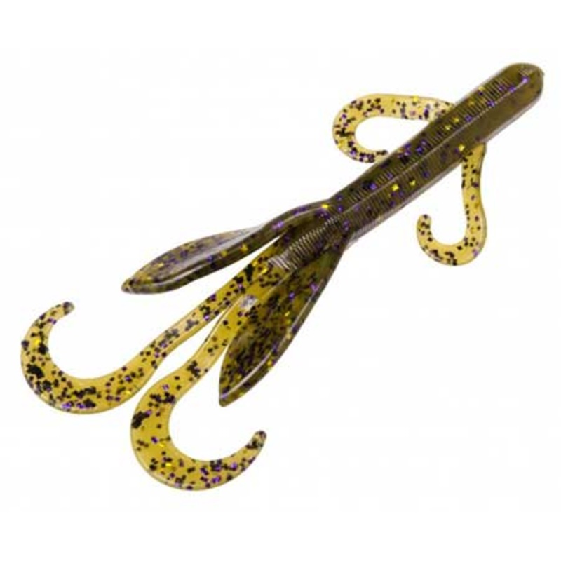 Strike King Game Hawg 4in Green Pumpkin Purple & Gold