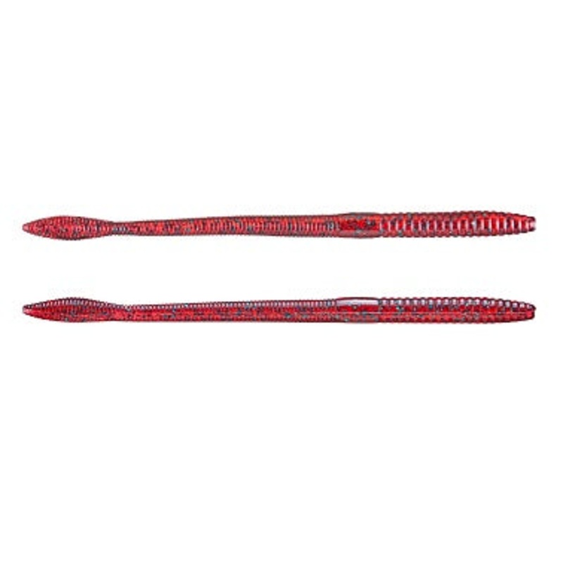 Strike King KVD Finesse Worm 5" 12ct Red Bug