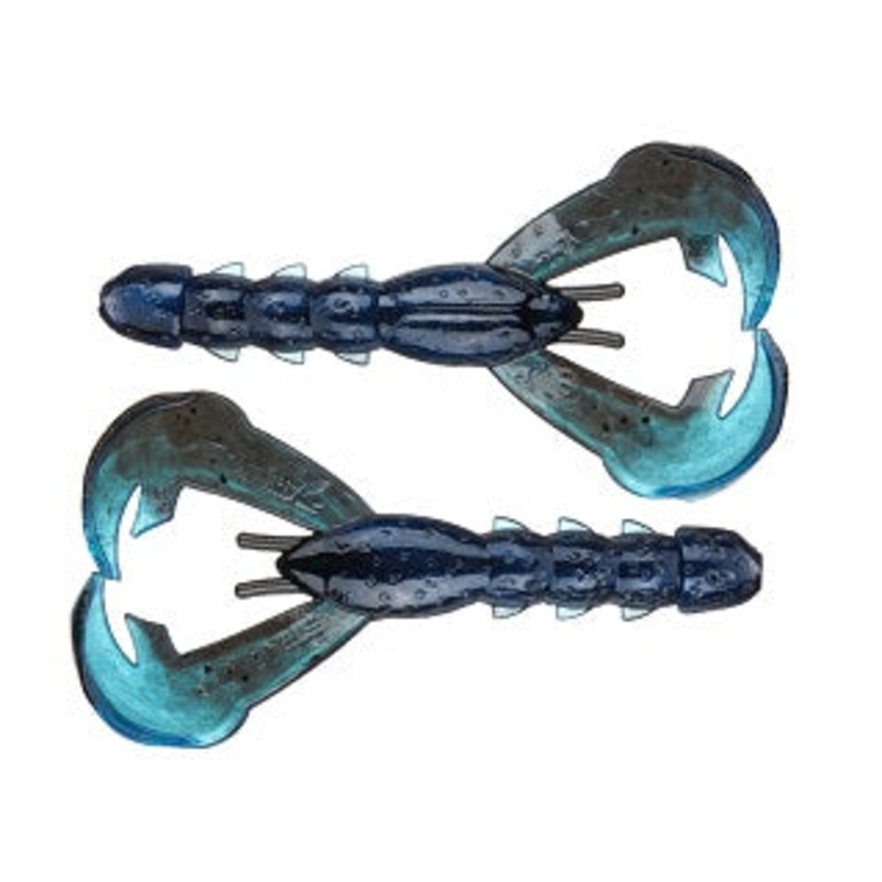 Strike King Rage Baby Craw 3 9pk Black Blue Swirl