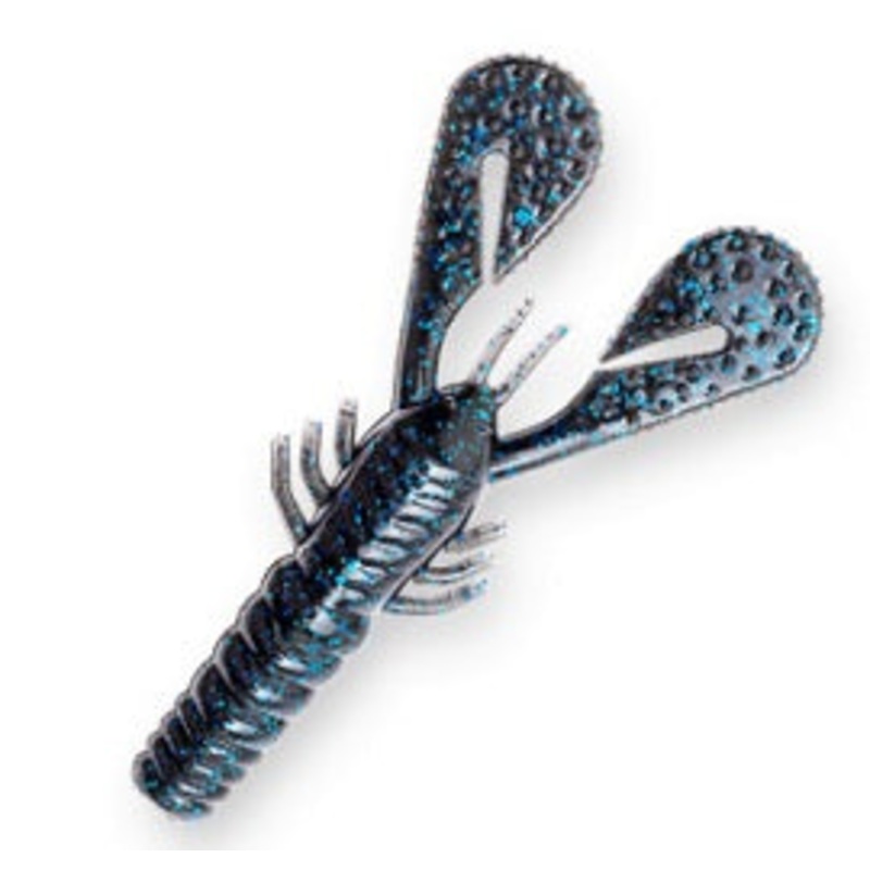 Z-MAN Turbo CrawZ 4in Black/Blue Flake 6pk