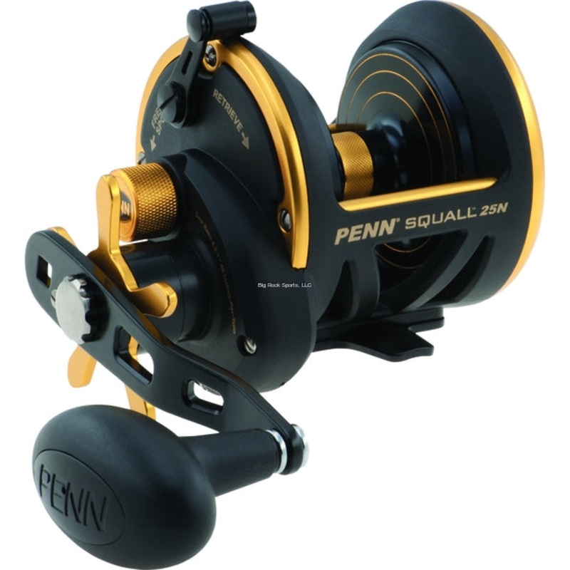 Penn SQL25N Squall Star Drag Conventional Reel, RH, 6BB + 1RB, 6.0:1 Ratio