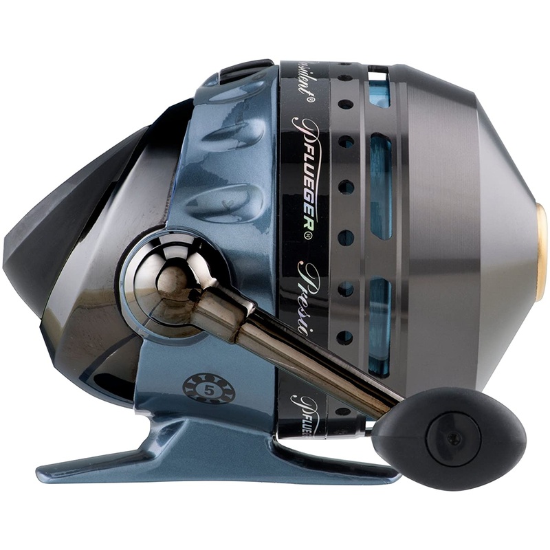 Pflueger PRES10SCB President Size 10 SpinCast Reel, 5 Brg. 3.8:1 Ratio