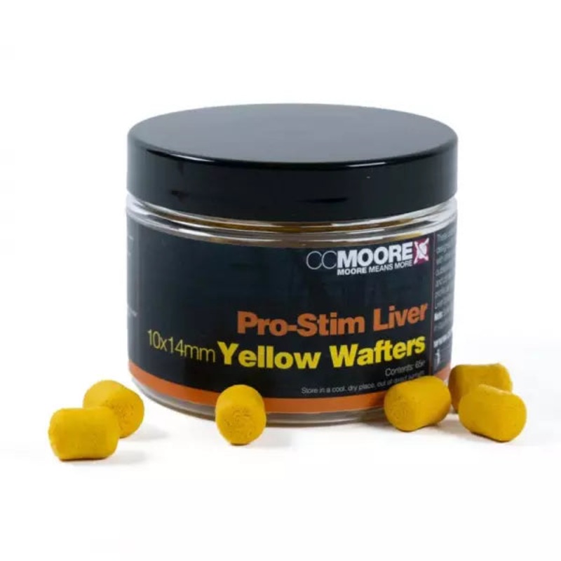 CC Moore Pro Stim Liver 10 x14mm Yellow Wafters