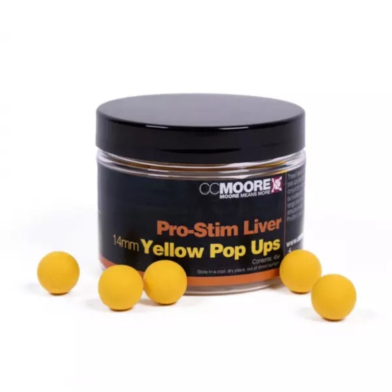 CC Moore Pro Stim Liver 14mm Yellow Pop Ups
