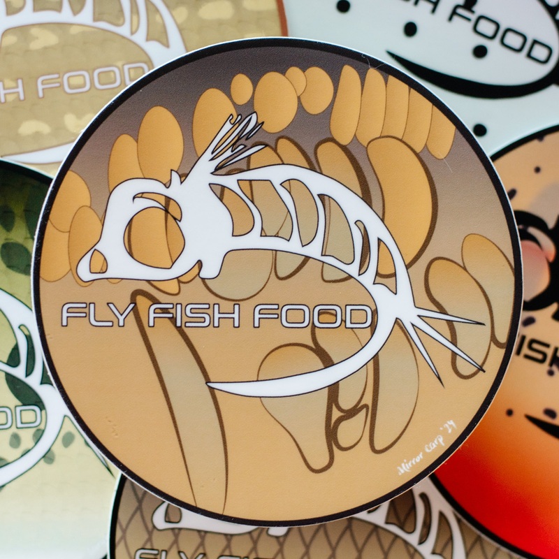 Fly Fish Food Sticker - Mirror Carp (4")