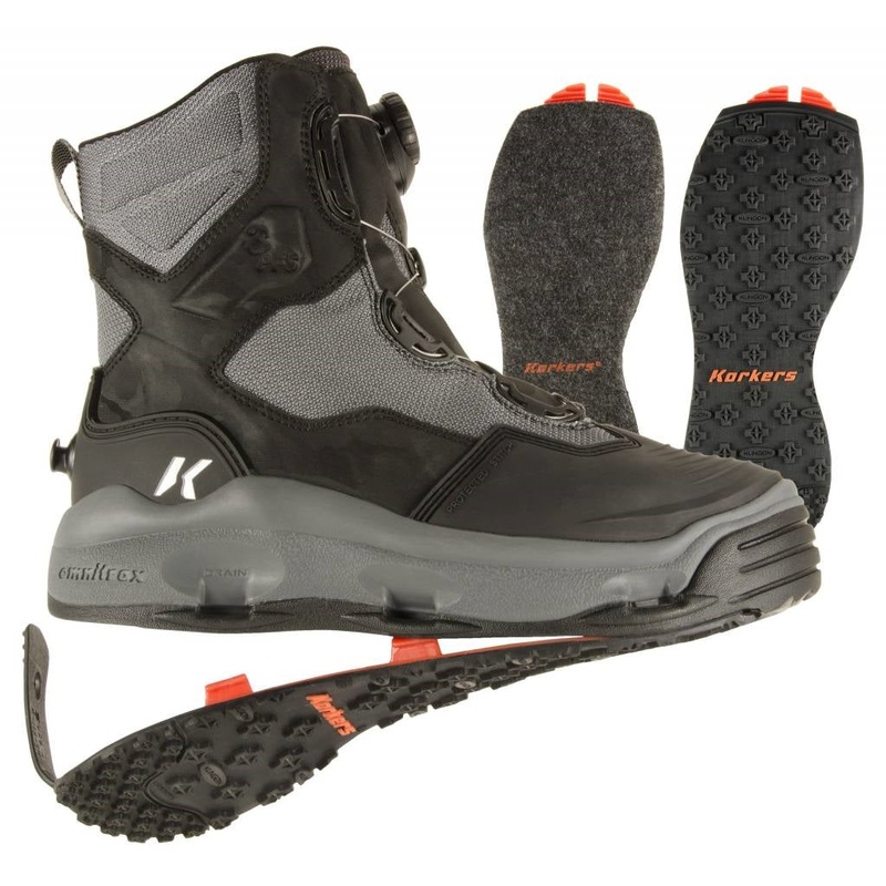 Korkers Darkhorse Wading Boot - Felt & Kling-On Soles