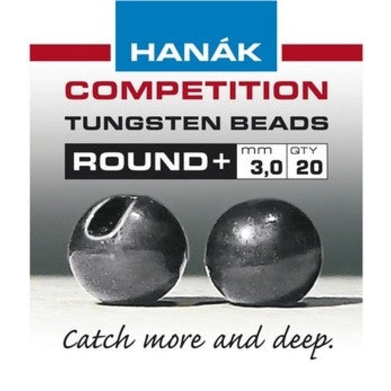 Hanak Round+ Slotted Tungsten Beads