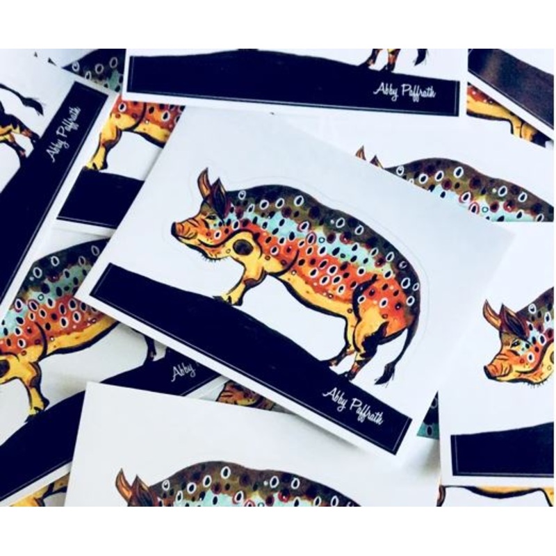 Hog Brown Sticker