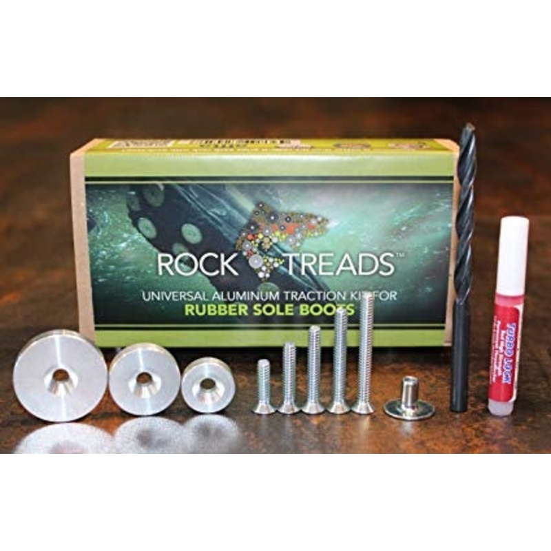 Rock Treads - Universal Aluminum Traction Kit - Rubber & Felt Fixed Sole Boots