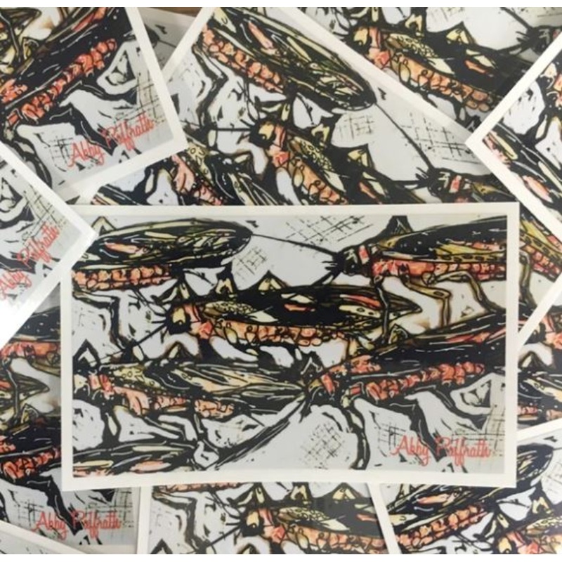 Salmon Fly Sticker