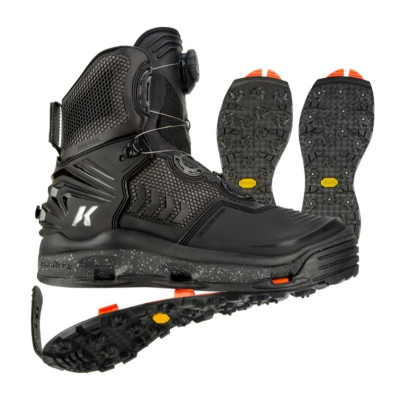 Korkers River Ops BOA Wading boot - Vibram and Studded Vibram Soles
