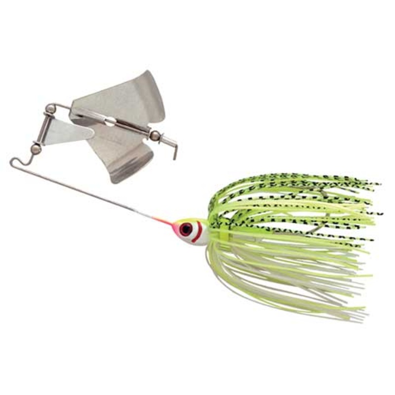 Booyah Buzz Bait 1/2 White Shad-Chartreuse