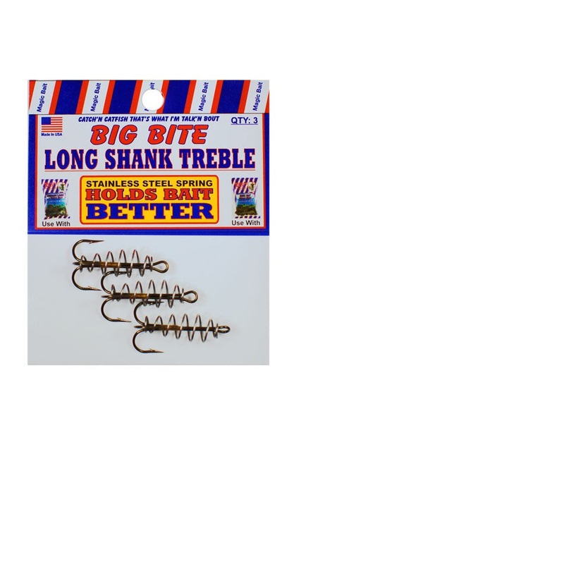 Magic Bait Treble Hooks-Long Shank 3ct Size 4