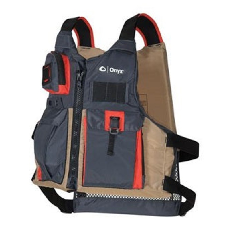 Onyx Kayak Fishing Vest Tan Universial Adult