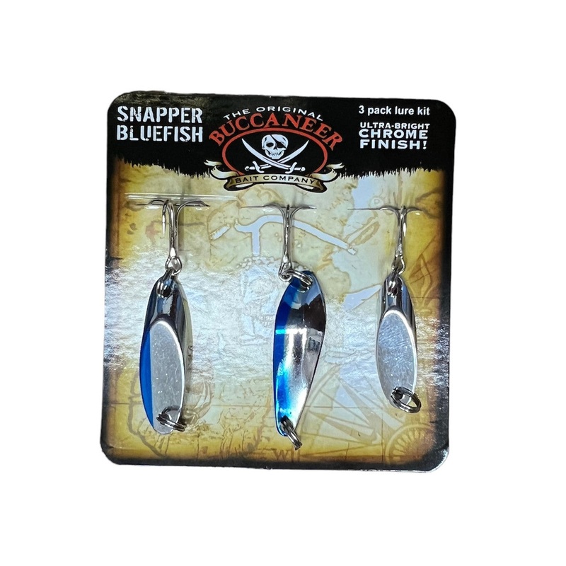 Snapper Bluefish Lure Kit - (3 Piece) - Chrome/Blue