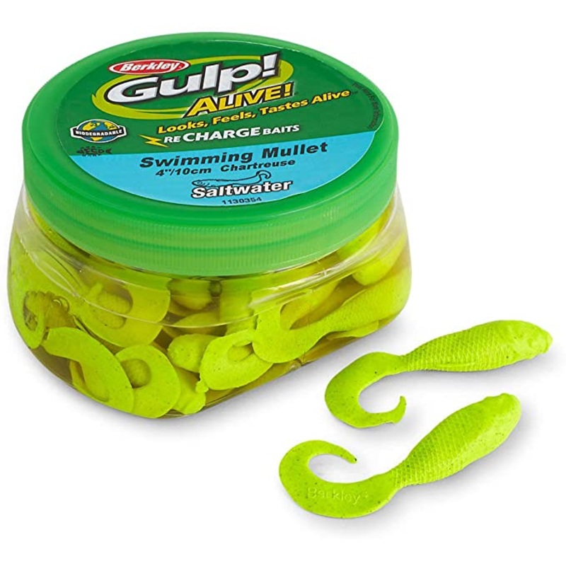 Berkley Gulp Alive Saltwater Swimming Mullet (3"-6", Pint, Asst. Colors)