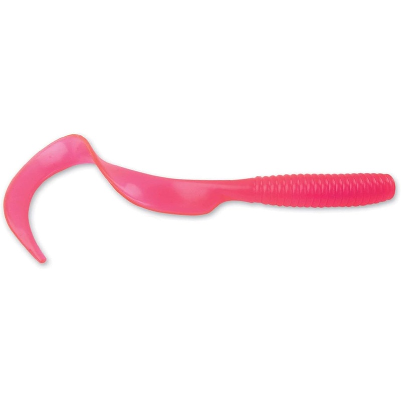 GOT-CHA Curltail Grub Fishing Lure, 8", 5pk, Pink