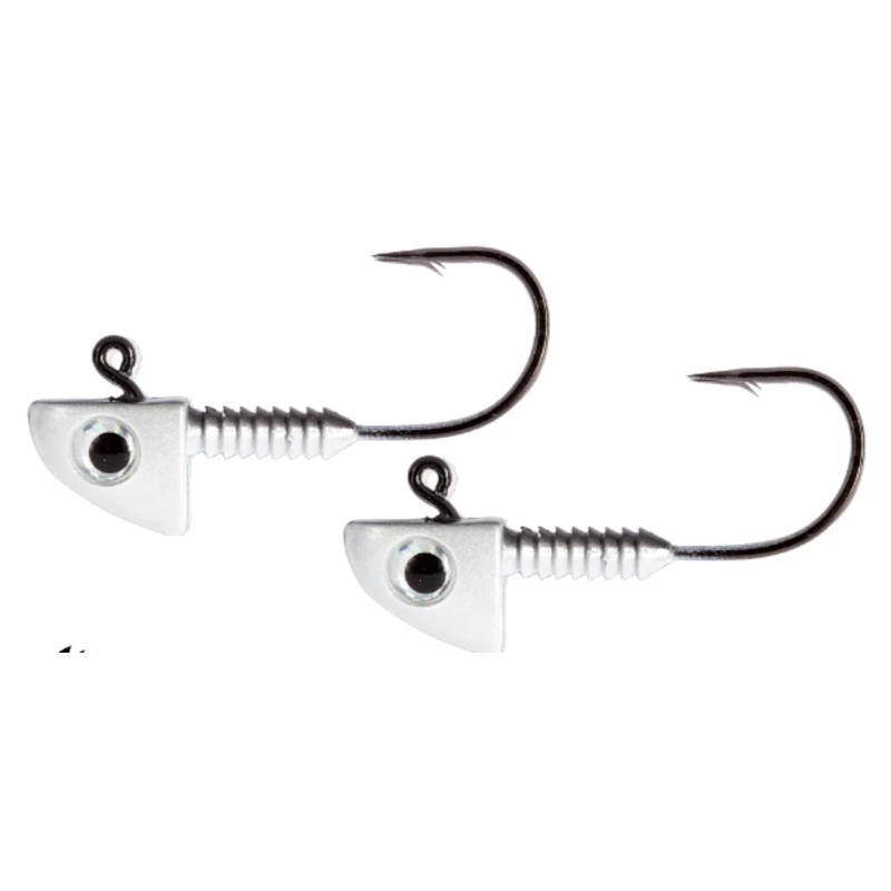 Lunker City Fin-S Pro Painted Jig, White, 4/0 Hook, 3/4 oz, 3pk
