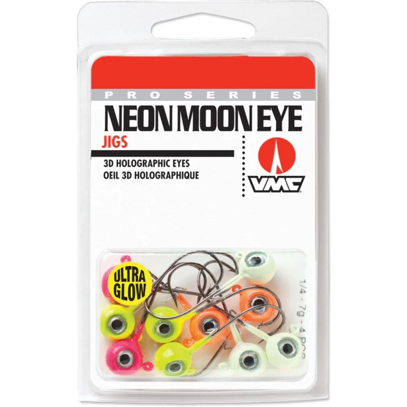 VMC Neon Moon Eye Jig Glow Hook Kit Assorted