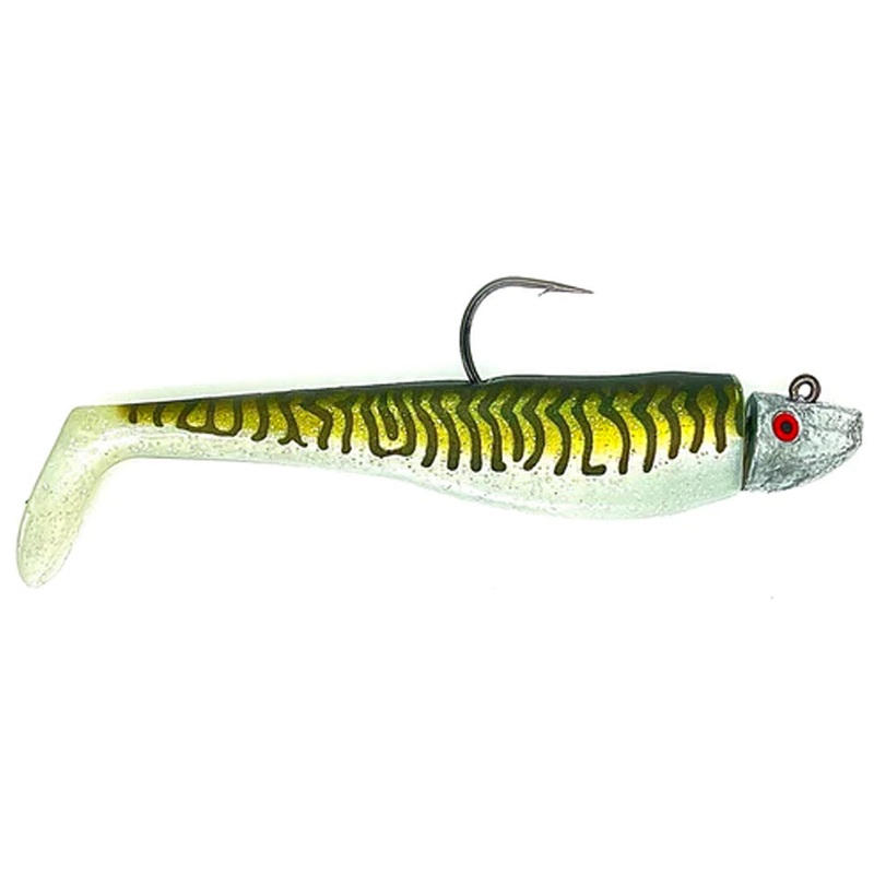 Al Gag's Lures Whip-It Fish Rigged, (1 Head/2 Tails), Super Mack