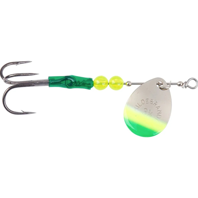 Hildebrandt Salmon Spinner SZ 3.5, Nickel Chartreuse Green