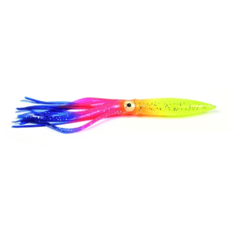 Sea Striker Bulbhead Squid Skirt, 9", Parrot, 10/Pack