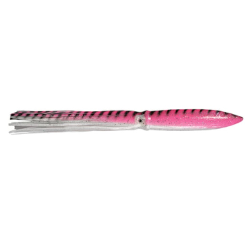 Sea Striker Bulbhead Squid Skirt, 9", Pink Mackerel, 10/Pack